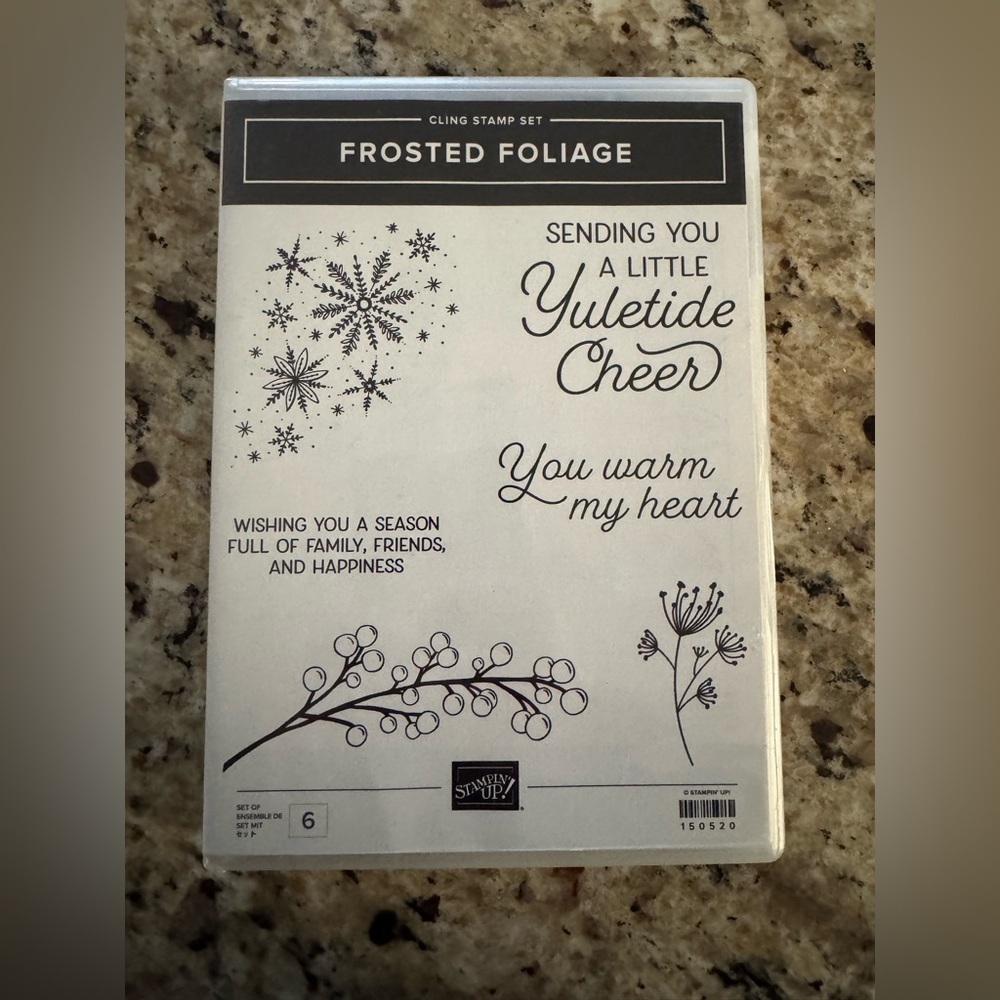 Stampin' Up! Frosted Foliage Cling Stamp Set - Black Designs